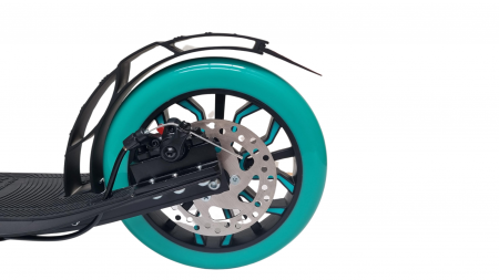 Trotineta pliabila, reglabila, roti cauciuc VERDE, cu frana pe disc 100 kg [4]