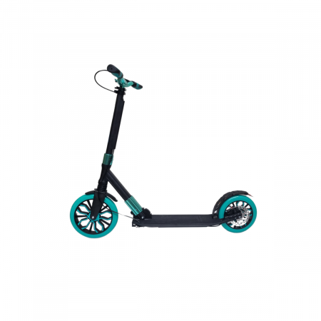 TROTINETE PLIABILE - Trotineta pliabila, reglabila, roti cauciuc VERDE, cu frana pe disc 100 kg