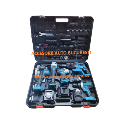 Scule si Chei Auto - Trusa scule electrice 5 piese cu 4 acumulatori lithium si accesorii