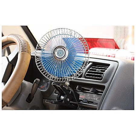 Ventilator auto 8" prindere clema 12V [2]