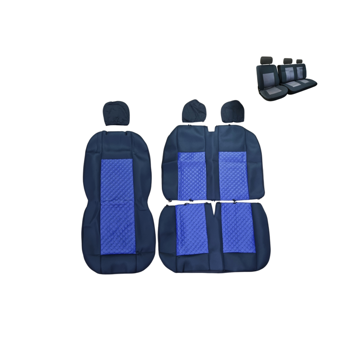 Huse scaune auto universale 2+1 piele ecologica cu textil pentru autoutilitare