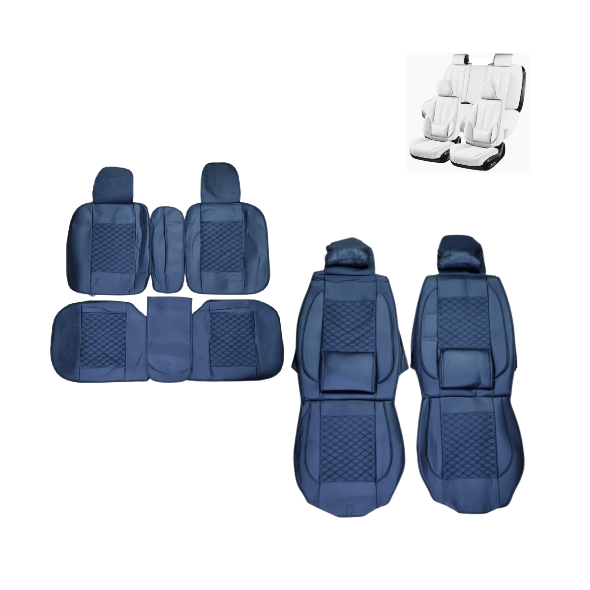 Huse scaune auto universale 5 locuri piele ecologica premium fractionate