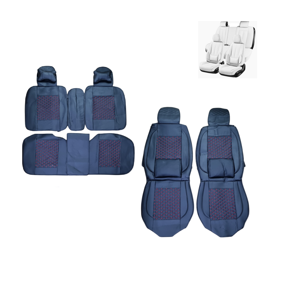 Huse scaune auto universale 5 locuri piele ecologica premium fractionate