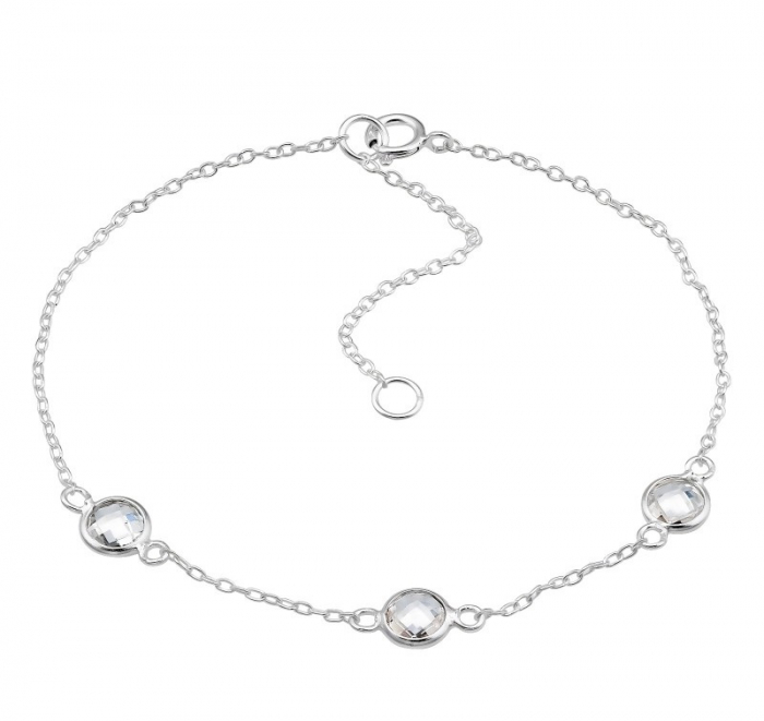 Bratara White Silver Chain [1]