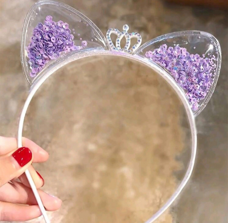 Accesorii de par - Bentita pisica mov