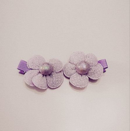 Bijuterii si accesorii copii - Clame par Puple Flower