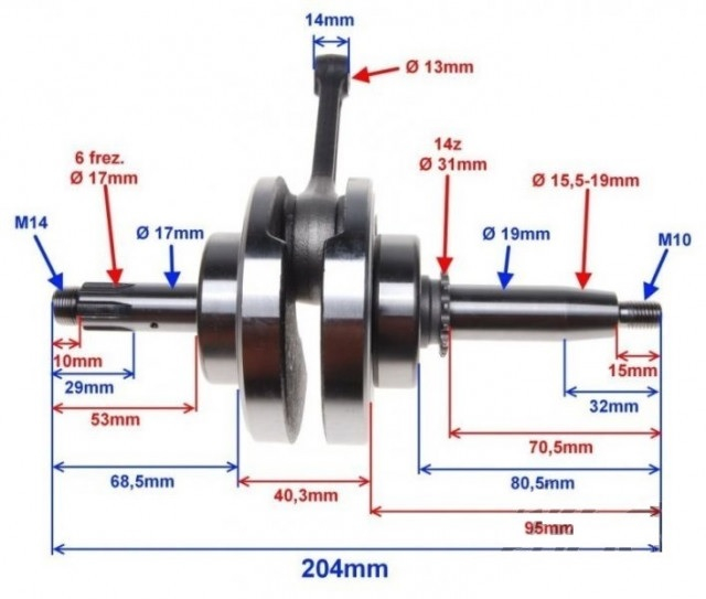 Ambielaj Rulmenti Scuter Moped Rich Motors 107cc 125cc [4]