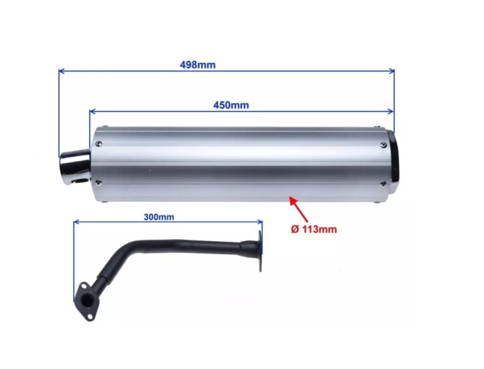 Esapament Toba Scuter 4T 49cc 50cc 60cc 80cc [5]