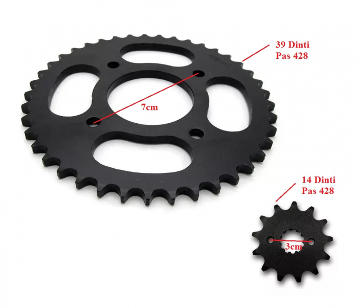 Kit Pinioane Transmisie Kart - Go Karts - 428 - 14 / 39 [2]