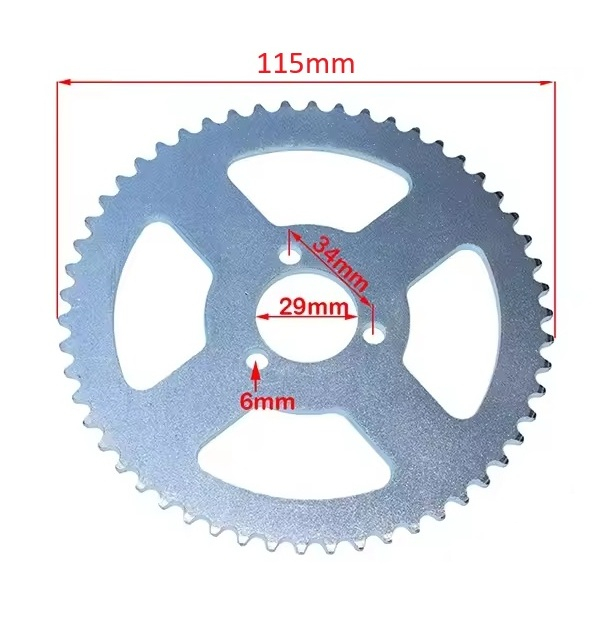 Pinion Fulie Transmisie Pocket Bike Mini ATV - 55 dinti - 25H [2]