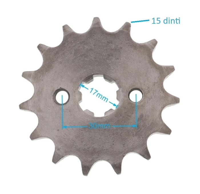 Pinion mic Scuter - Moped - 15 dinti - pas 420 - 17mm [2]