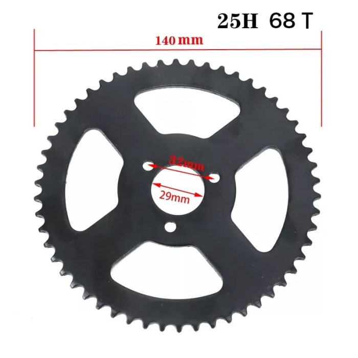 Pinion Fulie Transmisie Pocket Bike Mini ATV - 68 Dinti - 25H [2]