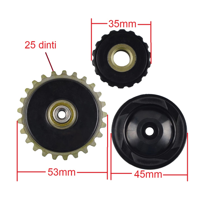 Pinione Intinzator Lant  Pompa Ulei ATV 50cc - 125cc [3]