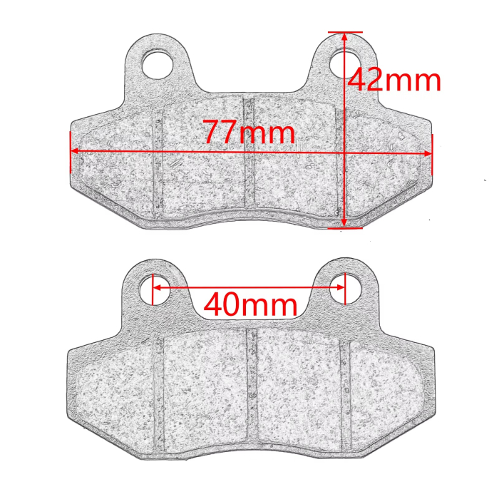 Placute Frana ATV 50cc 70cc 90cc - 77mm x 42mm [2]