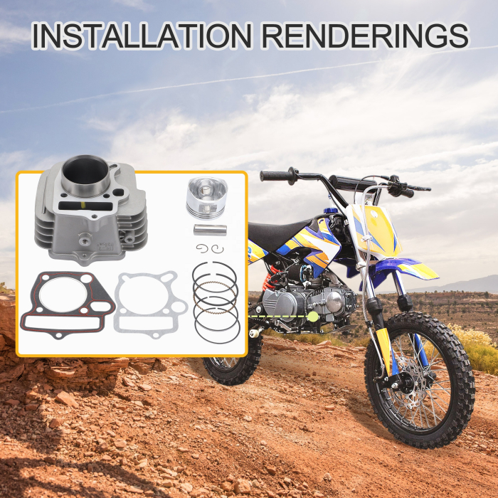 Set Motor ATV Quad / Dirt Bike 125cc - 52.4mm [4]