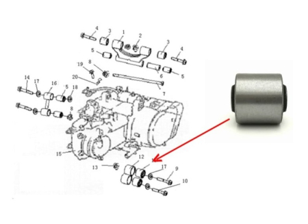 Bucsa Motor ATV Linhai 4x2 / 4x4 260cc 300cc 400cc 420cc [1]