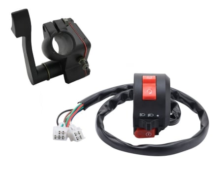 Piese ATV - Maneta Acceleratie + Bloc Lumini Cross 107cc 110cc 125cc