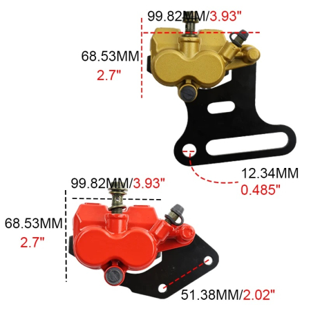 Etrier + Placute Frana Scuter Cross 107cc 110cc 125cc [3]