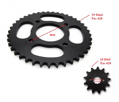 Kit Pinioane Transmisie ATV 125cc 150cc - pas 428 [1]