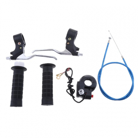 Set Manete Frana + Mansoane + Cablu Acceleratie Pocket Bike Mini ATV [2]