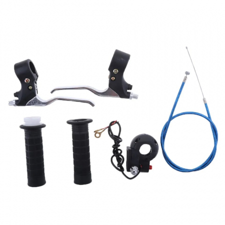 Set Manete Frana + Mansoane + Cablu Acceleratie Pocket Bike Mini ATV [1]