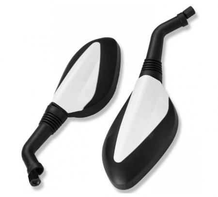 Oglinzi Scuter - Oglinzi ATV - filet 8mm - negru + alb