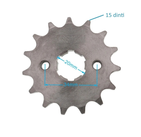 Pinion mic Scuter - Moped - 15 dinti - pas 428- 20mm [1]