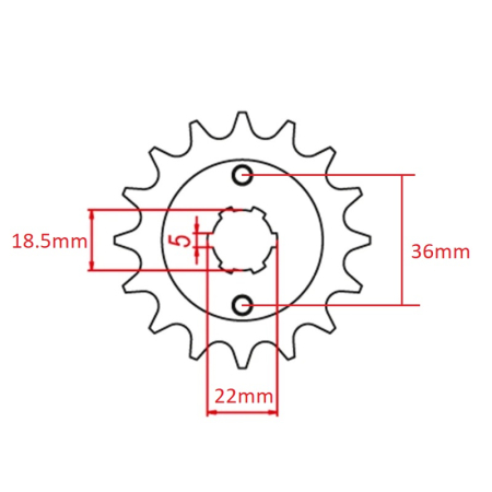 Pinion mic ATV / Motocicleta - 14 dinti - pas 520 [1]