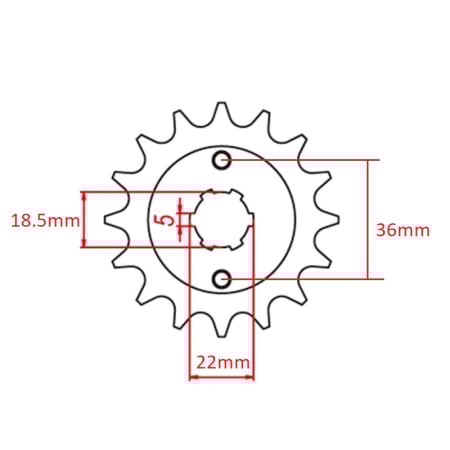 Pinion mic ATV Kymco - 14 dinti - pas 520 [1]