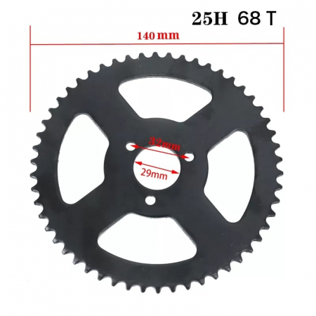 Pinion Fulie Transmisie Pocket Bike Mini ATV - 68 Dinti - 25H [1]