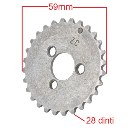 Pinione Intinzator Lant  Pompa Ulei ATV Bashan 50cc - 125cc [1]