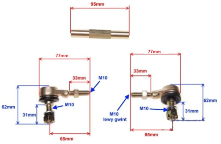Biela Directie + Capete Bara Cross 107cc 110cc 125cc [1]