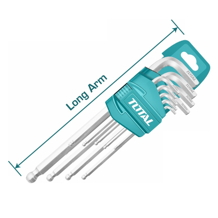 Chei / Truse Chei - Set 9 Chei Imbus - Cr-V - 1.5-10MM - lungi cu bila