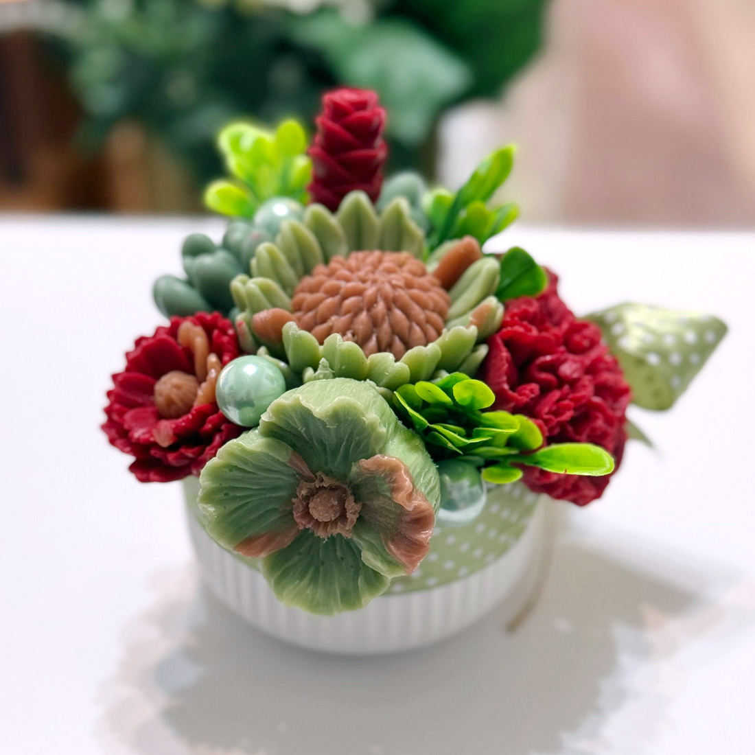 Aranjament din flori de sapun [2]