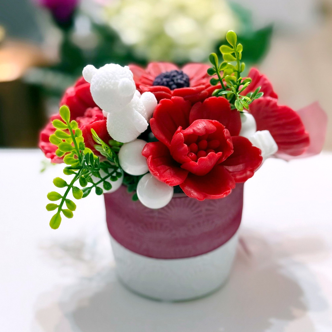 Aranjament din flori de sapun [4]