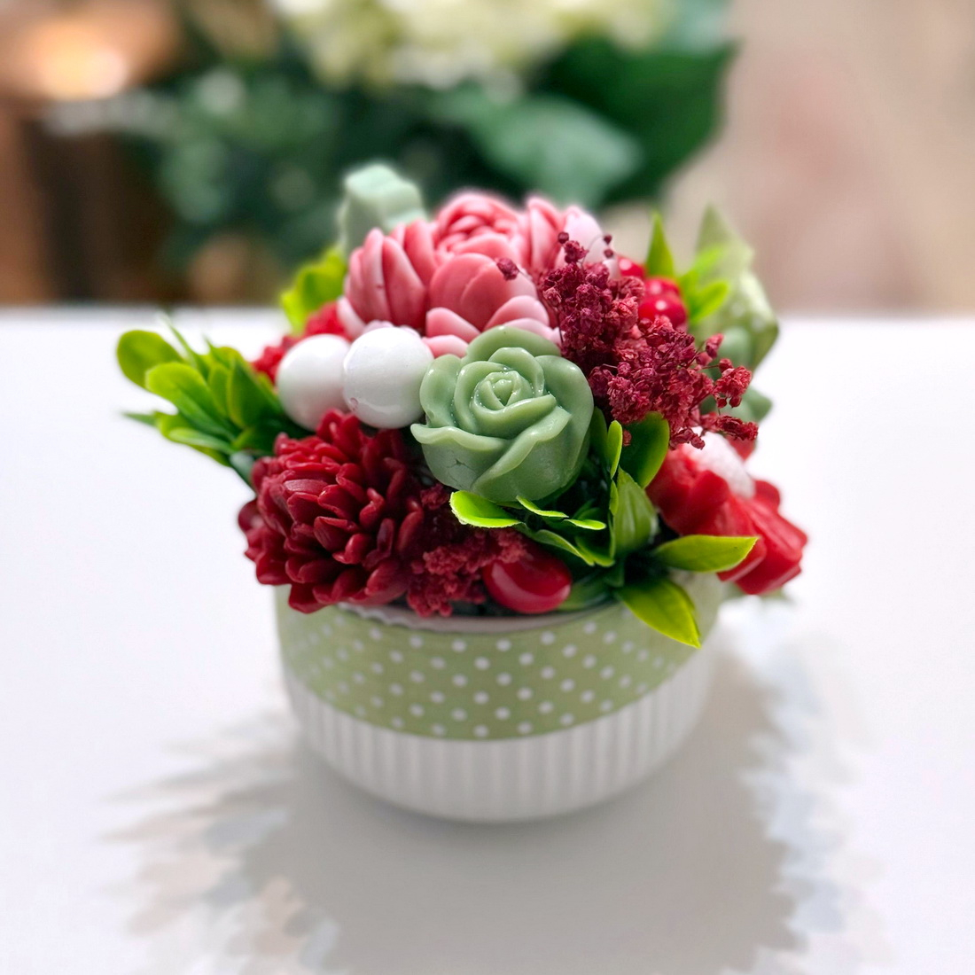 Aranjament din flori de sapun [4]