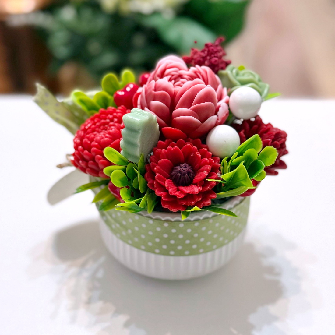 Aranjament din flori de sapun [2]