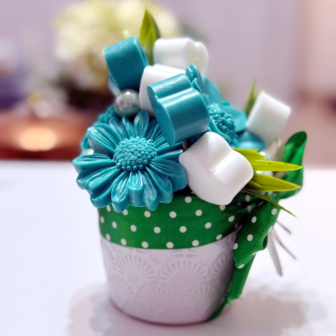 Aranjament din flori de sapun [2]