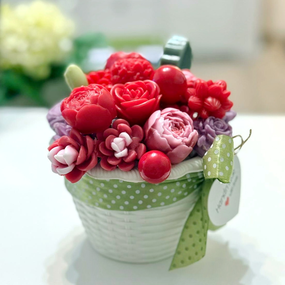 Aranjament din flori de sapun [3]