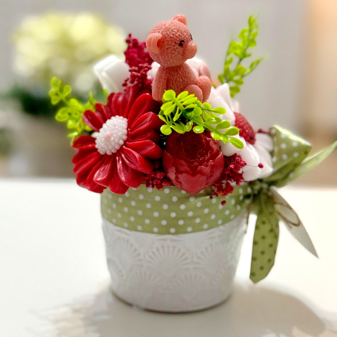 Aranjament din flori de sapun [2]