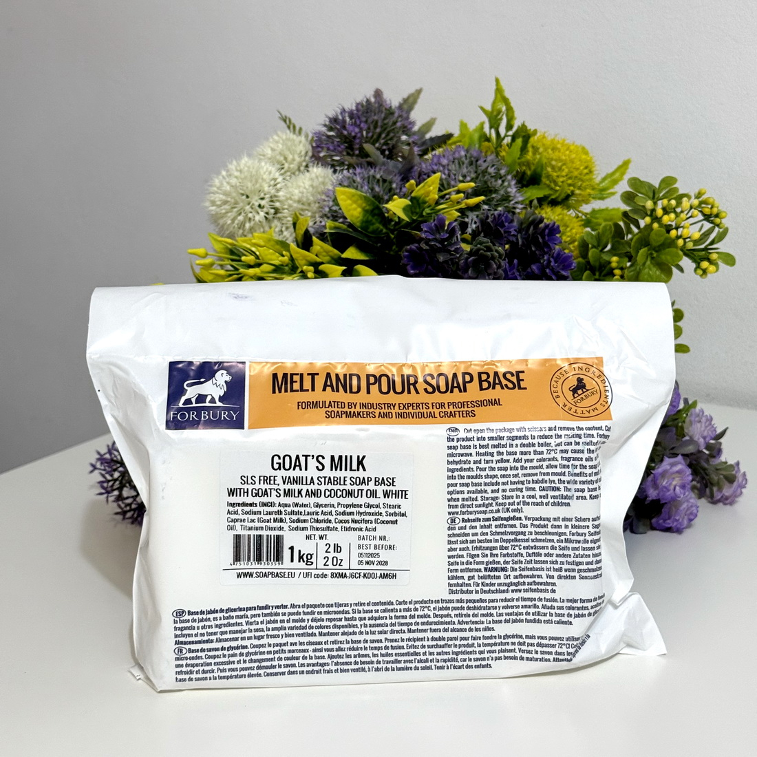 Baza de sapun Forbury Goats Milk, alba – 1 kg [2]