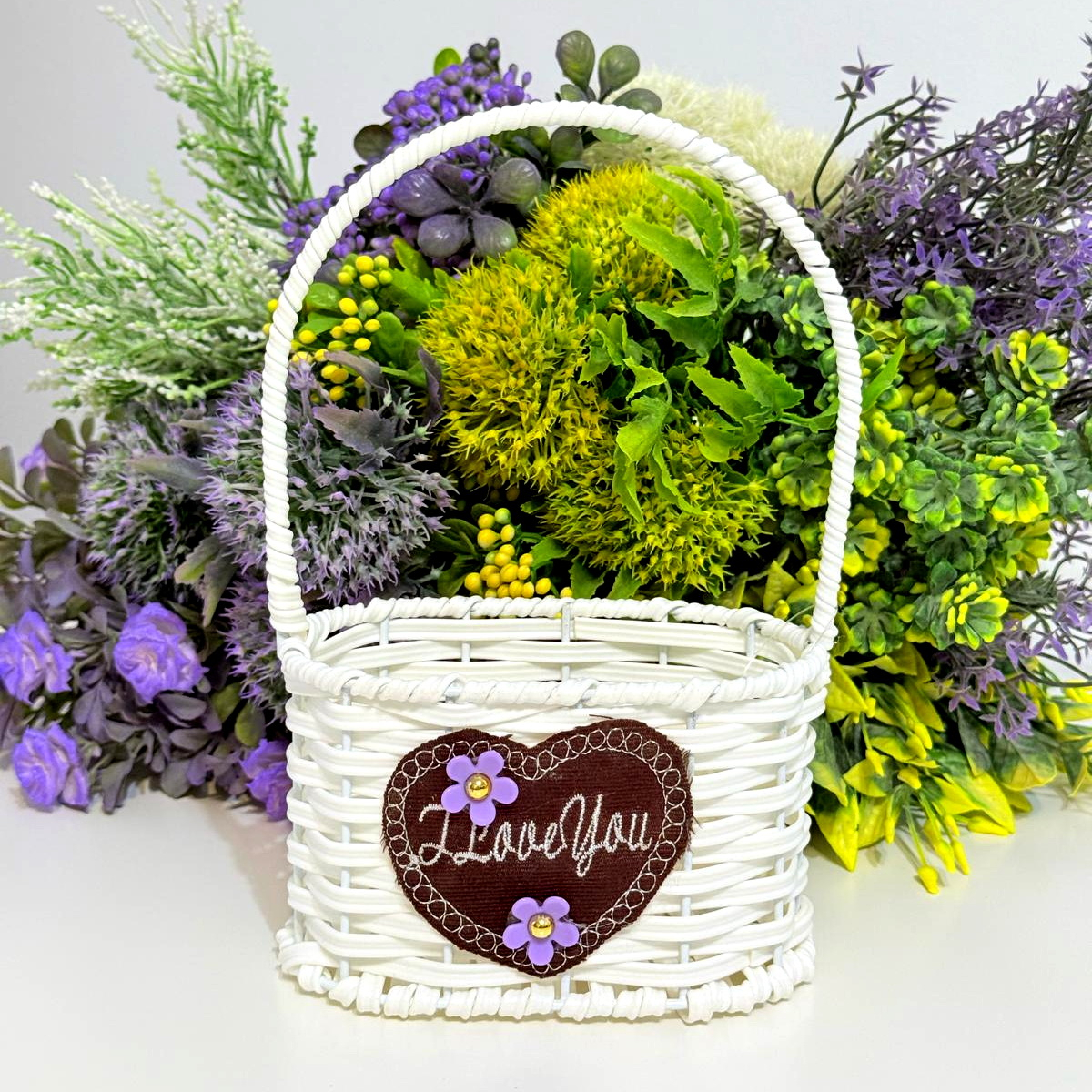 Cosulet alb 13cm x 8cm pentru aranjamente florale [2]