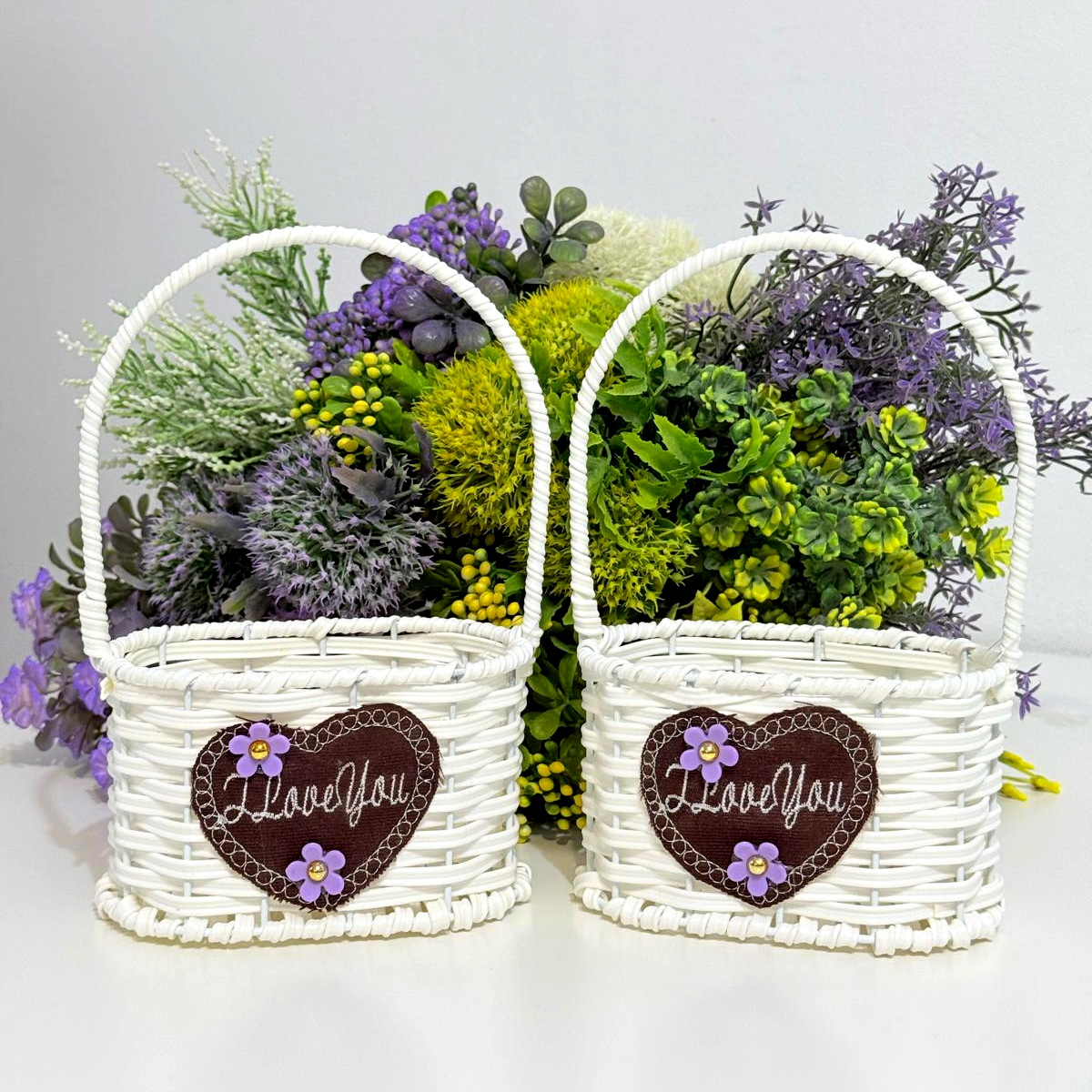Cosulet alb 13cm x 8cm pentru aranjamente florale [6]