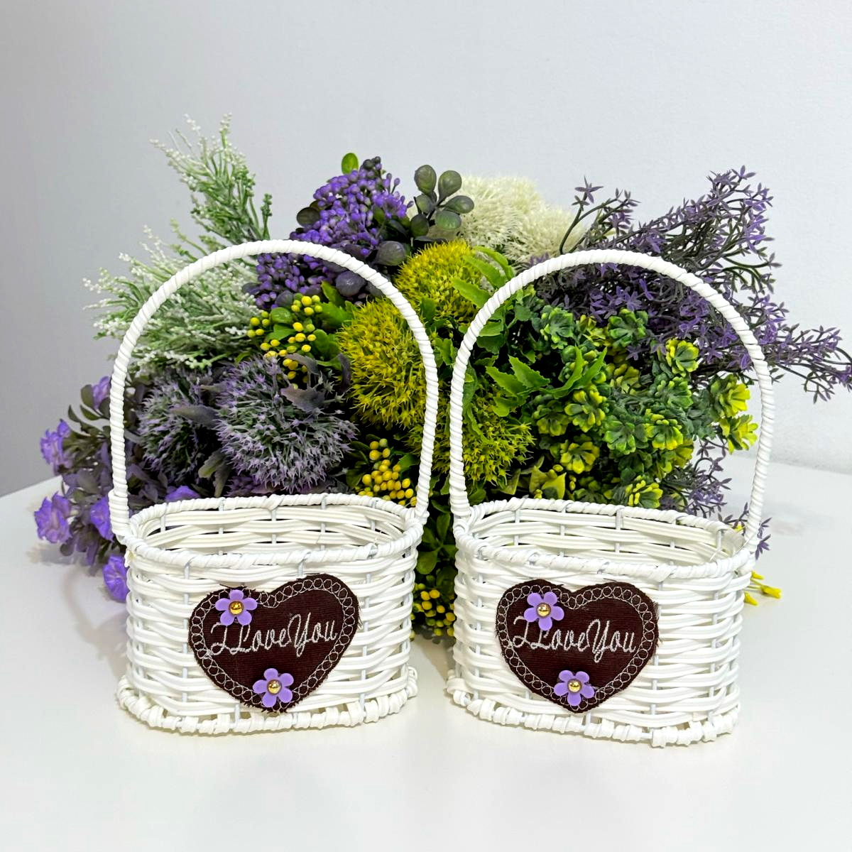 Cosulet alb 13cm x 8cm pentru aranjamente florale [5]