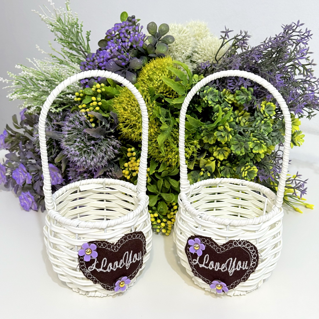 Cosulet alb 9cm x 9cm pentru aranjamente florale [6]