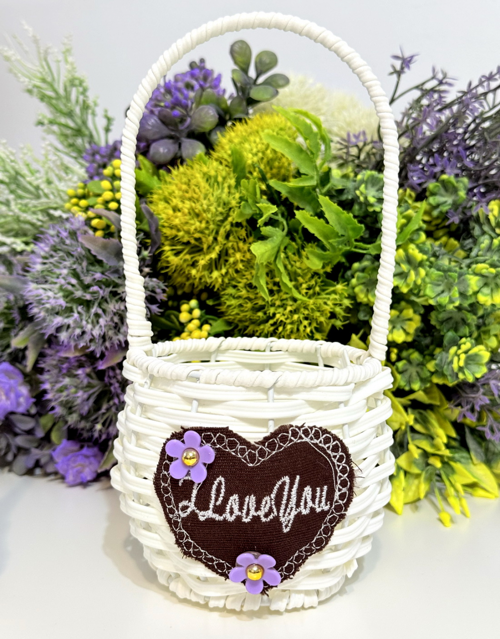 Cosulet alb 9cm x 9cm pentru aranjamente florale [2]