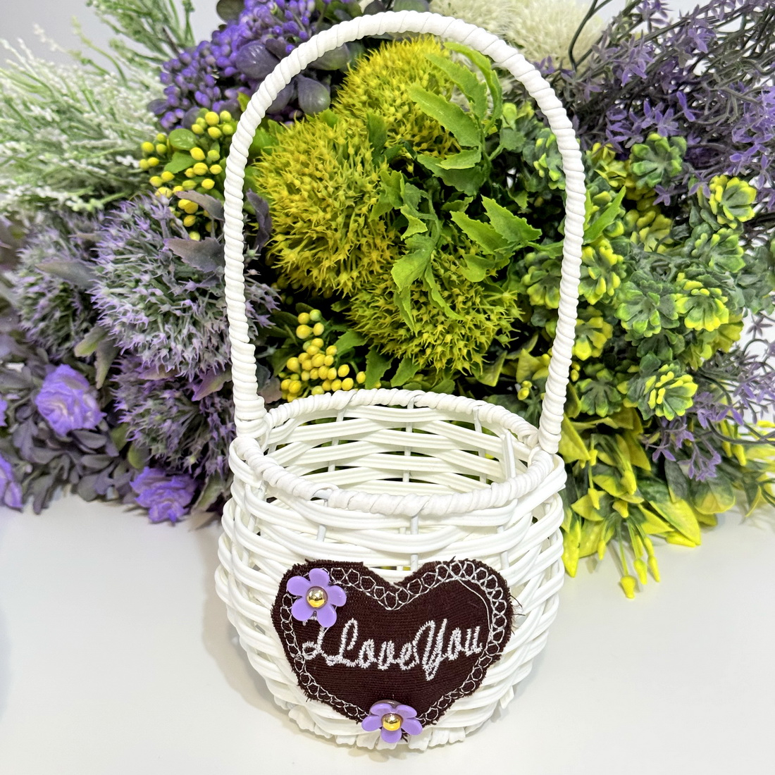 Cosulet alb 9cm x 9cm pentru aranjamente florale [5]