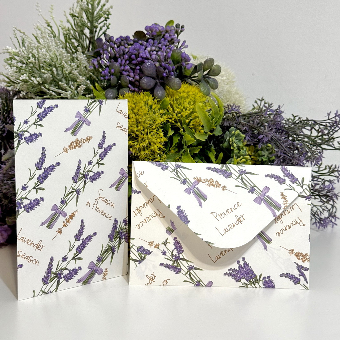 Set 10 plicuri hartie imprimeu lavanda 15 cm x 9 cm [3]