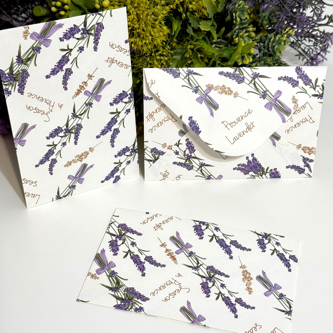 Set 10 plicuri hartie imprimeu lavanda 15 cm x 9 cm [4]