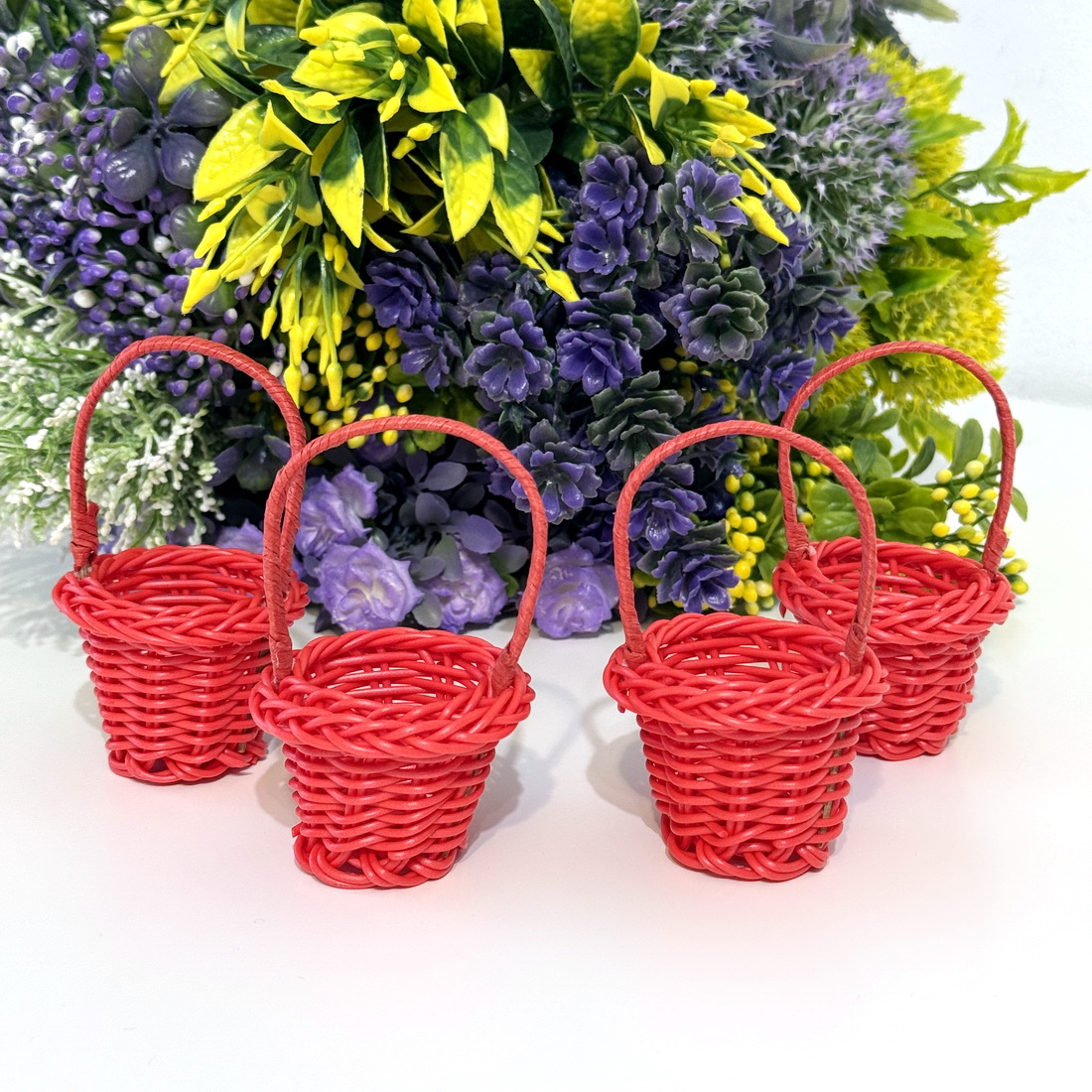 Cosulet rosu pentru aranjamente florale cu tortita [4]